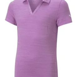 Puma JR Girls CLOUDSPUN Free Polo - Mauve Pop Heather
