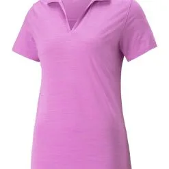 Puma Women's CLOUDSPUN Coast Golf Polo - Mauve Pop Heather