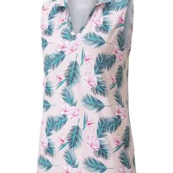 Puma Women's CLOUDSPUN Paradise Golf Polo - Chalk Pink/Bright White