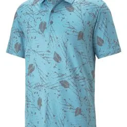 Puma CLOUDSPUN Frequency Golf Polo - Dusty Aqua/Quiet Shade