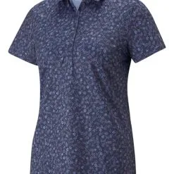 Puma Women's MATTR Fancy Plants Golf Polo - Navy Blazer/Pale Grape