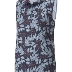 Puma Women's CLOUDSPUN Flora SL Golf Polo - Navy Blazer/Evening Sky