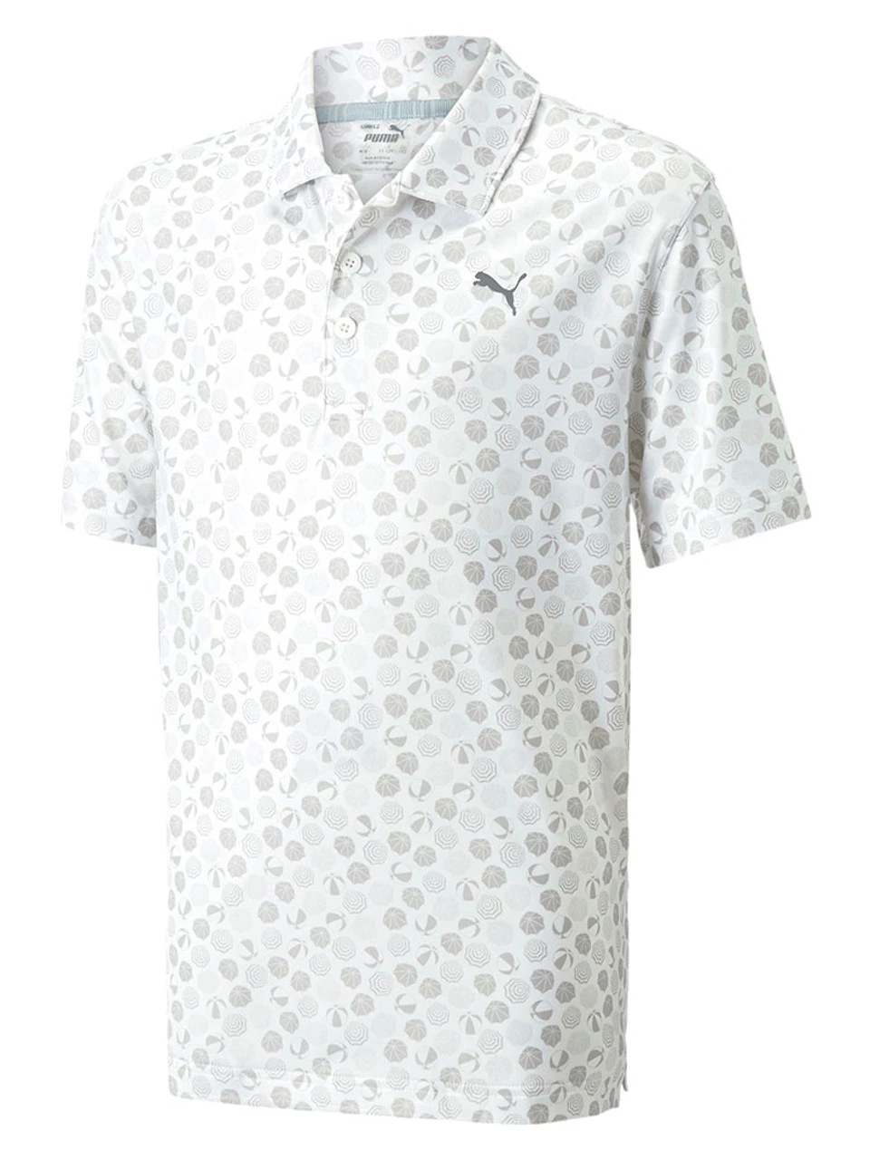 Puma JR Boys MATTR Beach Trip Golf Polo - Bright White/High Rise 3 Puma JR Boys MATTR Beach Trip Golf Polo - Bright White/High Rise