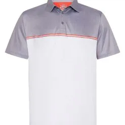 Sporte Leisure Dri-Sporte Dustin Mens Polo - Grey Marle/White