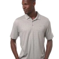 Travis Mathew Booze Clues Polo - Heather Light Grey
