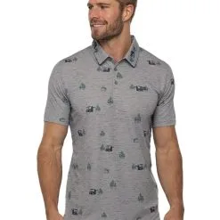 Travis Mathew Outfresh Polo - Heather Medium Grey