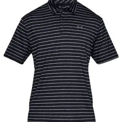 Under Armour Playoff 2.0 Core Stripe Polo - Black/Jet Grey