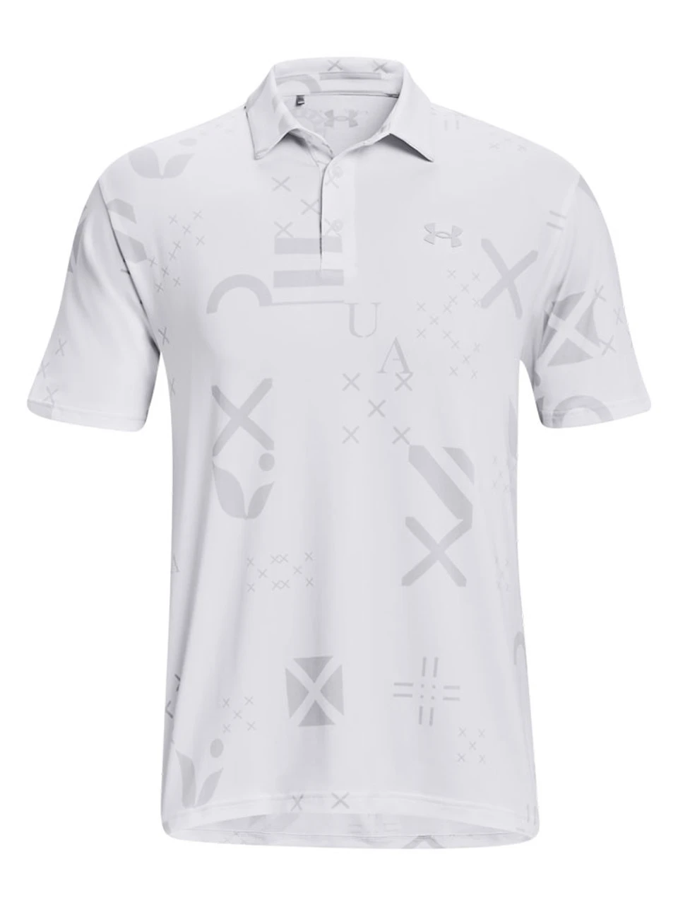 Under Armour Playoff 2.0 Graphic Polo - White/Halo Grey 3 Under Armour Playoff 2.0 Graphic Polo - White/Halo Grey