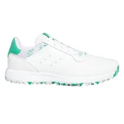 Adidas S2G SL Golf Shoes - Ftwr White/Ftwr White/Court Green