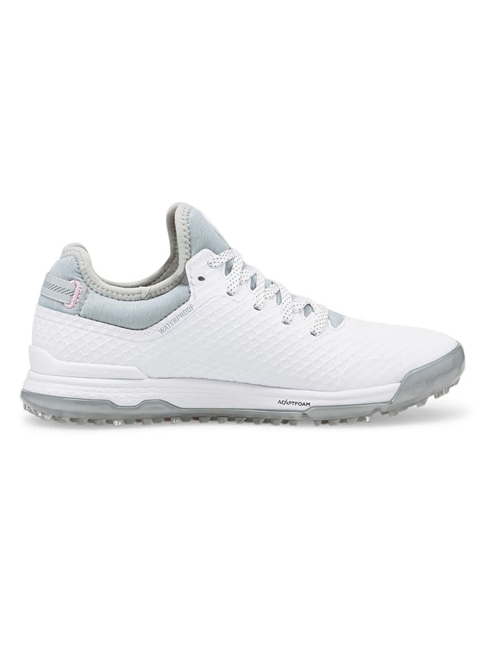 Puma Women's ProADAPT Alphacat Golf Shoes - White/Puma Silver/Pink Lady 3 Puma Women's ProADAPT Alphacat Golf Shoes - White/Puma Silver/Pink Lady