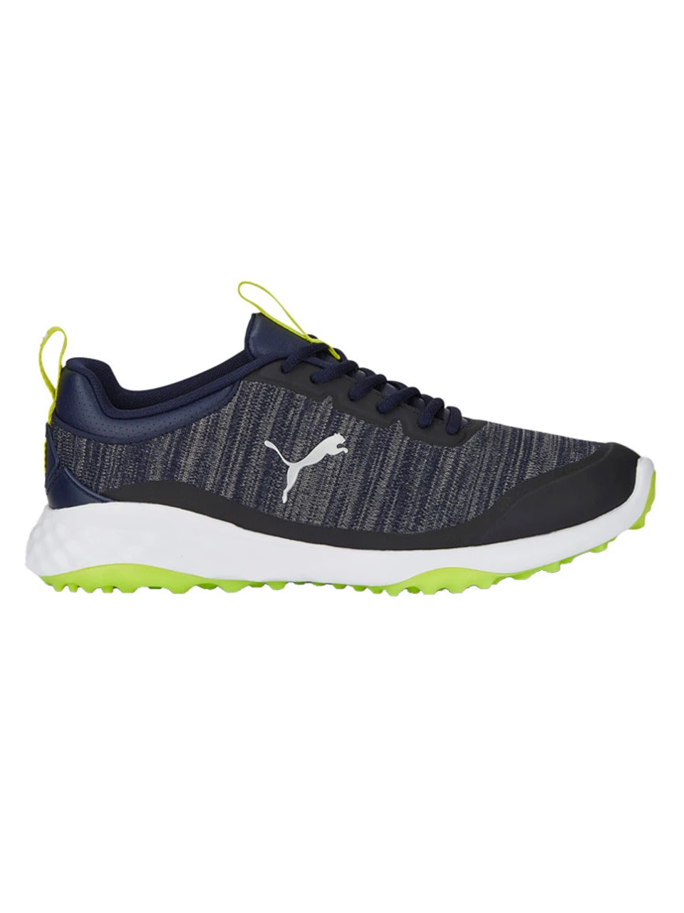 Puma FUSION Pro Wide Golf Shoes - Puma Navy/Puma Silver/Lime Smash 3 Puma FUSION Pro Wide Golf Shoes - Puma Navy/Puma Silver/Lime Smash
