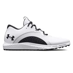 Under Armour Charged Draw 2 Spikeless Golf Shoes - White/Black