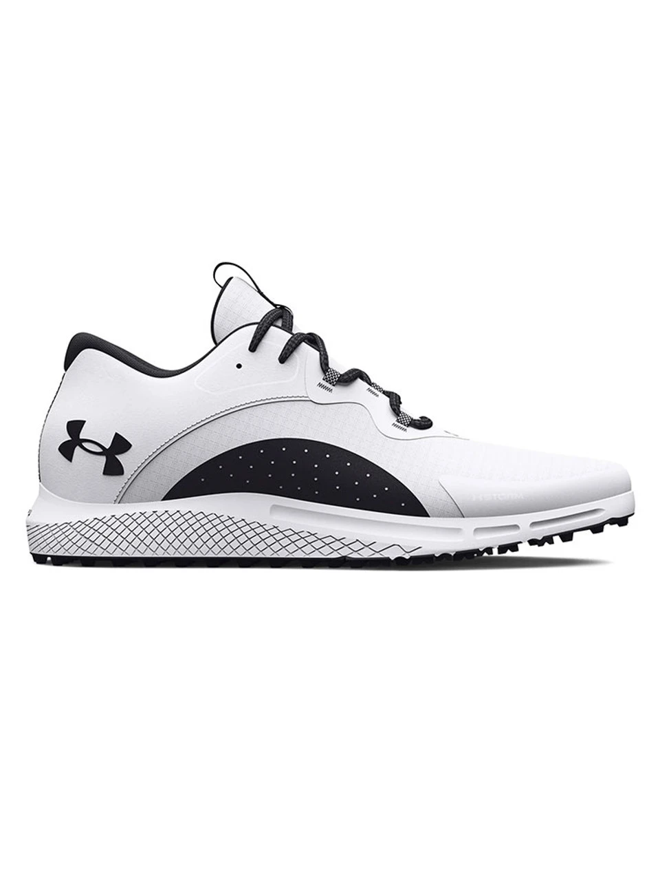 Under Armour Charged Draw 2 Spikeless Golf Shoes - White/Black 3 Under Armour Charged Draw 2 Spikeless Golf Shoes - White/Black
