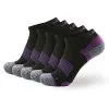 Meikan Socks Meikan 5 Pack Women's Low Cut Performance Sports Socks - Black/Purple