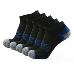 Meikan Socks Meikan 5 Pack Low Cut Performance Sports Socks - Black/Dark Blue