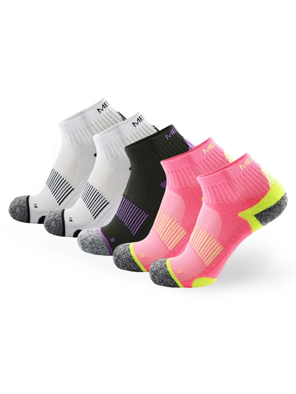 Meikan Socks Meikan 5 Pack Women's Quarter Cut Performance Sports Socks - Multi 3 Meikan Socks Meikan 5 Pack Women's Quarter Cut Performance Sports Socks - Multi