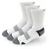 Meikan Socks Meikan 3 Pack Crew Cut Performance Sports Socks - White/Black
