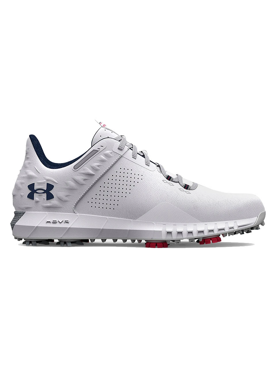 Under Armour HOVR Drive 2 Wide (E) Golf Shoes - White/Metallic Silver 3 Under Armour HOVR Drive 2 Wide (E) Golf Shoes - White/Metallic Silver